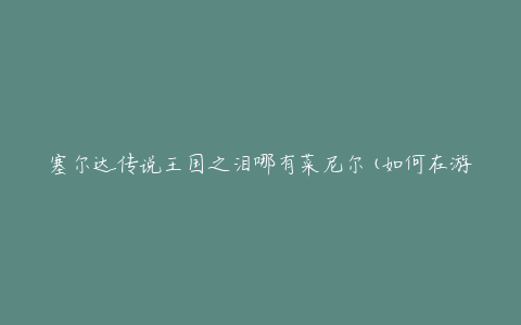 塞尔达传说王国之泪哪有菜尼尔(如何在游戏中找到稀有材料)