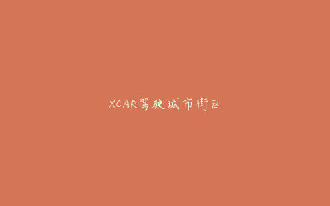 XCAR驾驶城市街区
