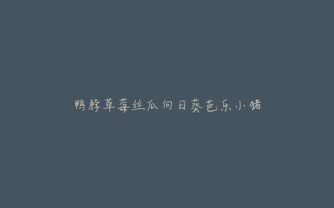 鸭脖草莓丝瓜向日葵芭乐小猪