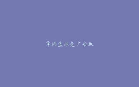 单挑篮球免广告版