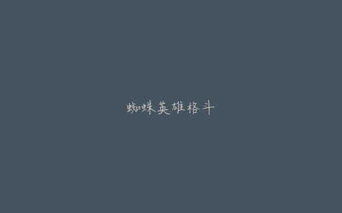 蜘蛛英雄格斗