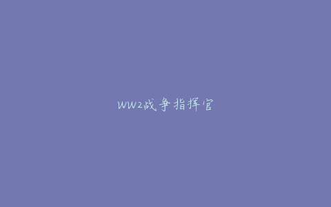 WW2战争指挥官