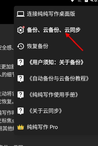 纯纯写作怎么同步?2