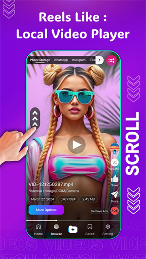 卷轴风格HD视频播放器(Reels Style)app