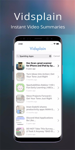 视频摘要说明(Vidsplain)app